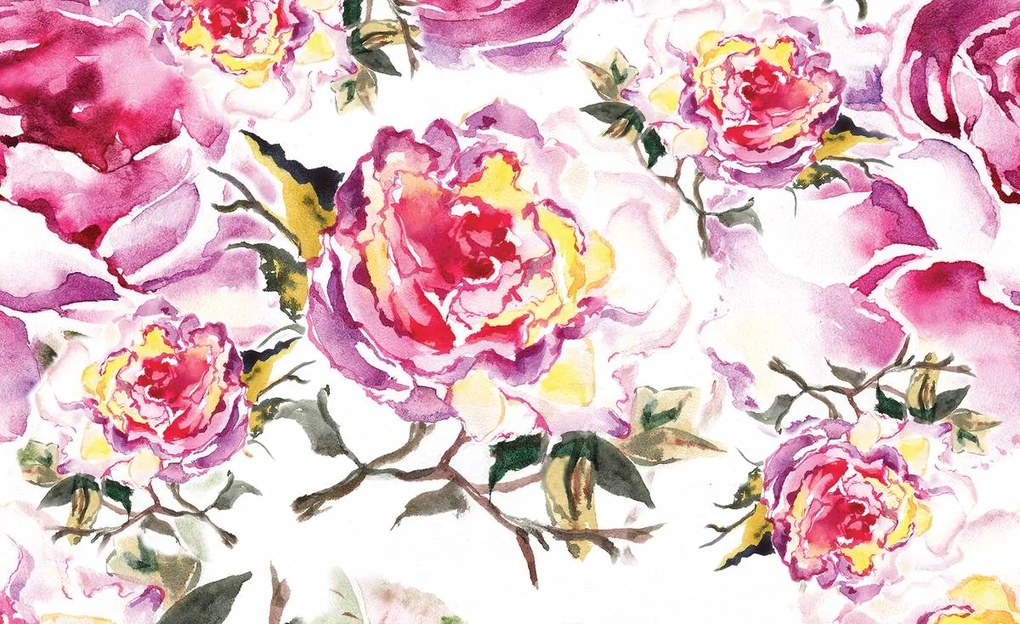 Fototapet - Aquarelă - floare (152,5x104 cm)