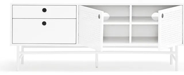 Masă TV albă 140x52 cm Punto - Teulat