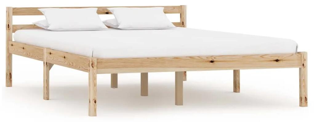 283193 vidaXL Cadru de pat, 140 x 200 cm, lemn masiv de pin