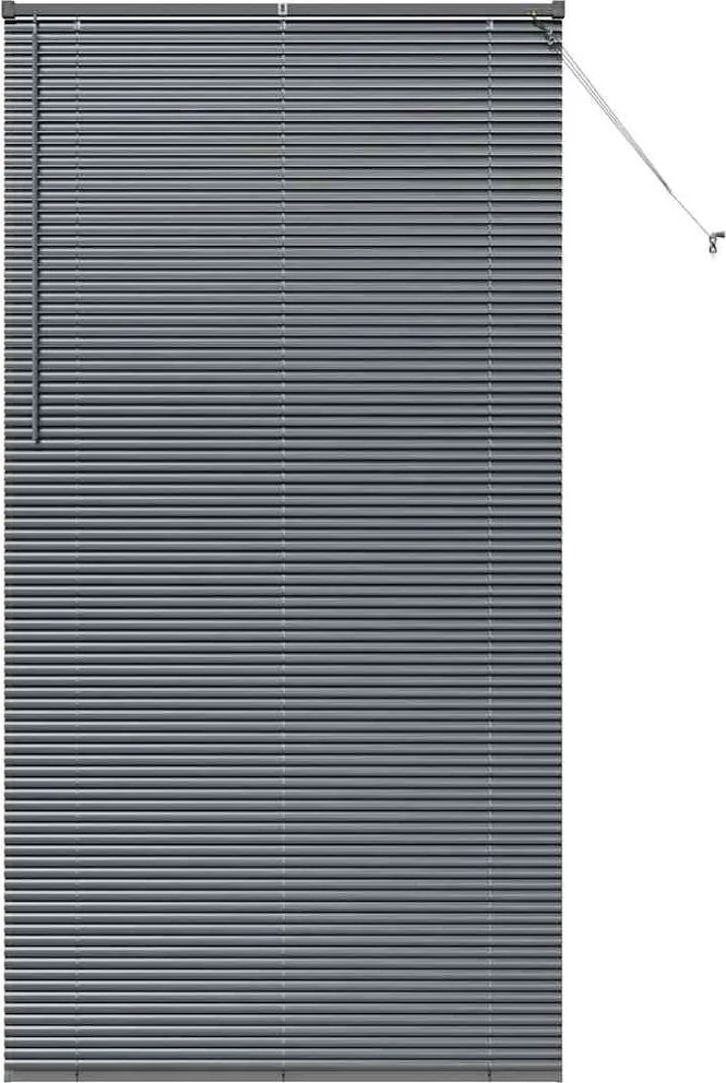 vidaXL Jaluzele venetiene Manual Gri închis 220 x 110 cm Aluminiu