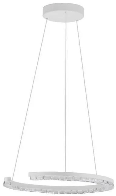 Lustra circulara aluminiu alb GREAMY D-46cm