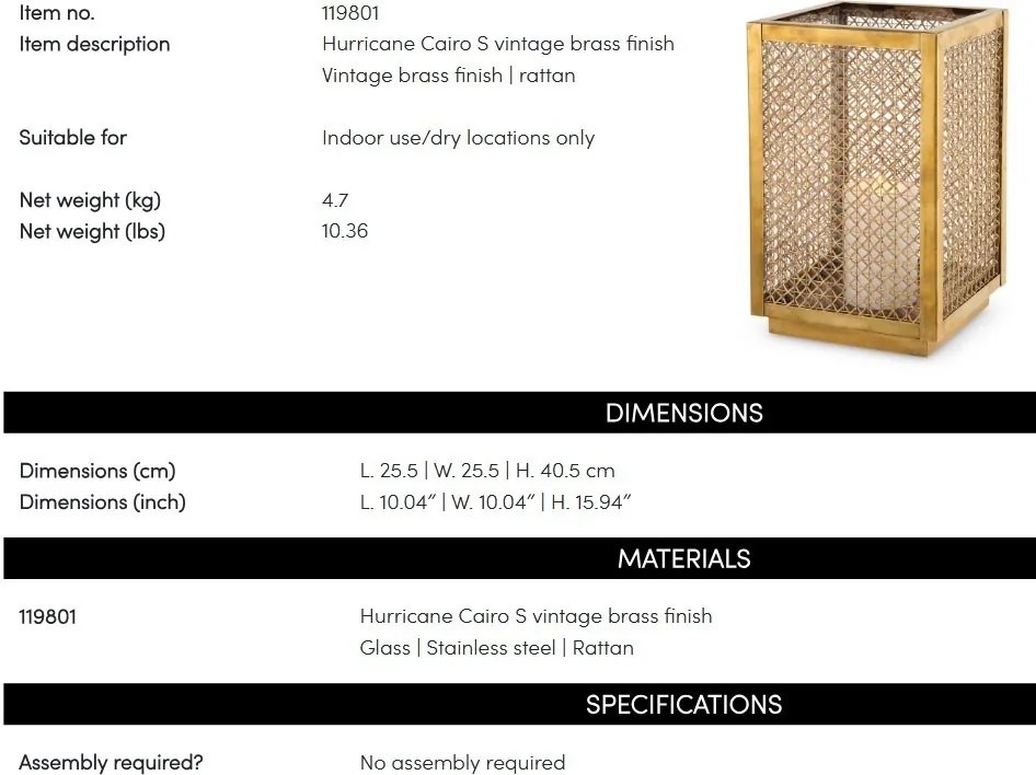 Suport lumanare design LUX Cairo S