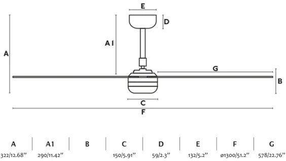 Ventilator LED de tavan FARO 33816-20 PUNT LED/18W/230V Wi-Fi maro/negru + telecomandă