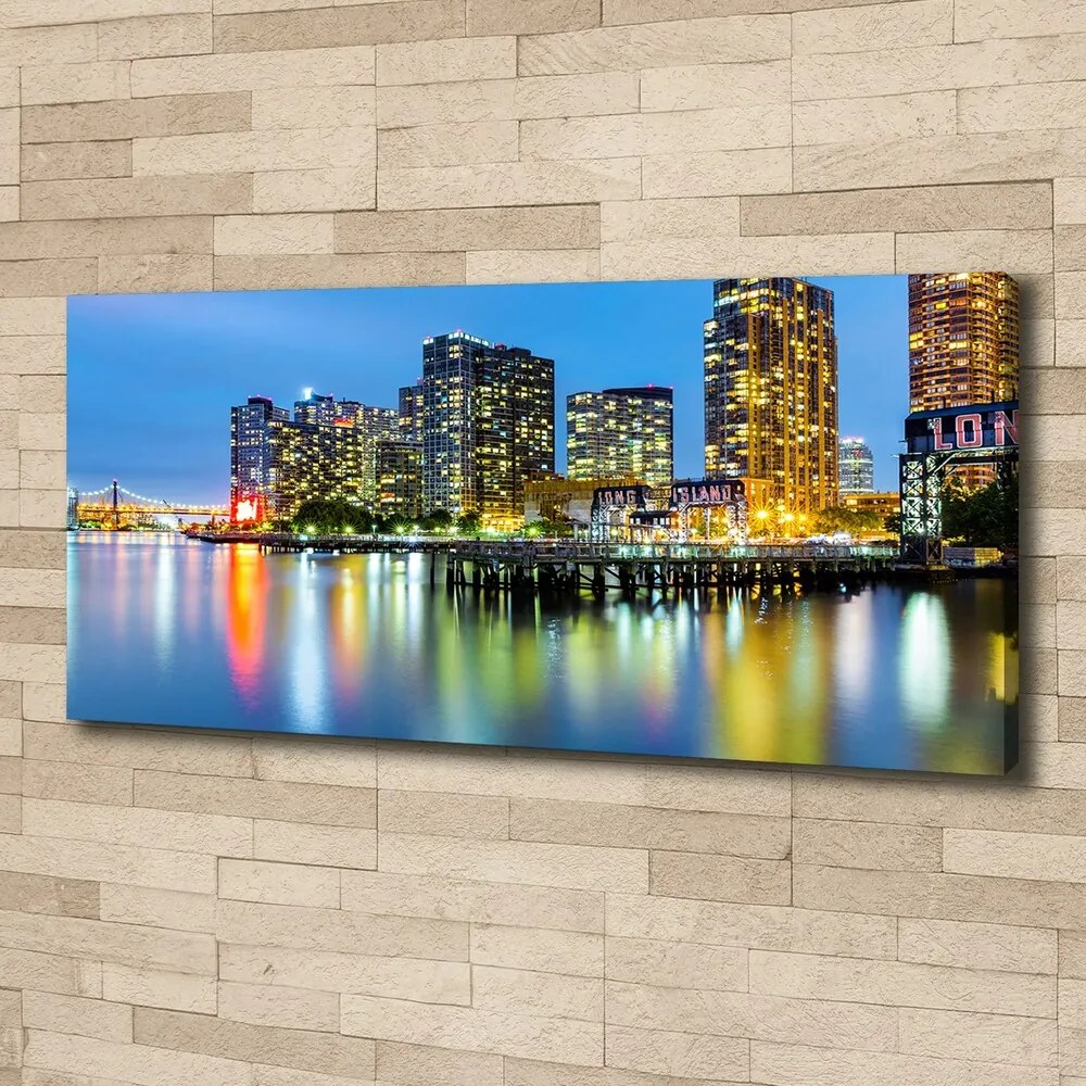 Imprimare tablou canvas New york, pe timp de noapte