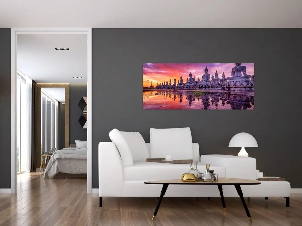 Tablou - Buddha la apus (120x50 cm)