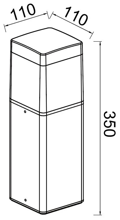 Stalp iluminat exterior IP65 CHICAGO gri H-35cm, MA-8846