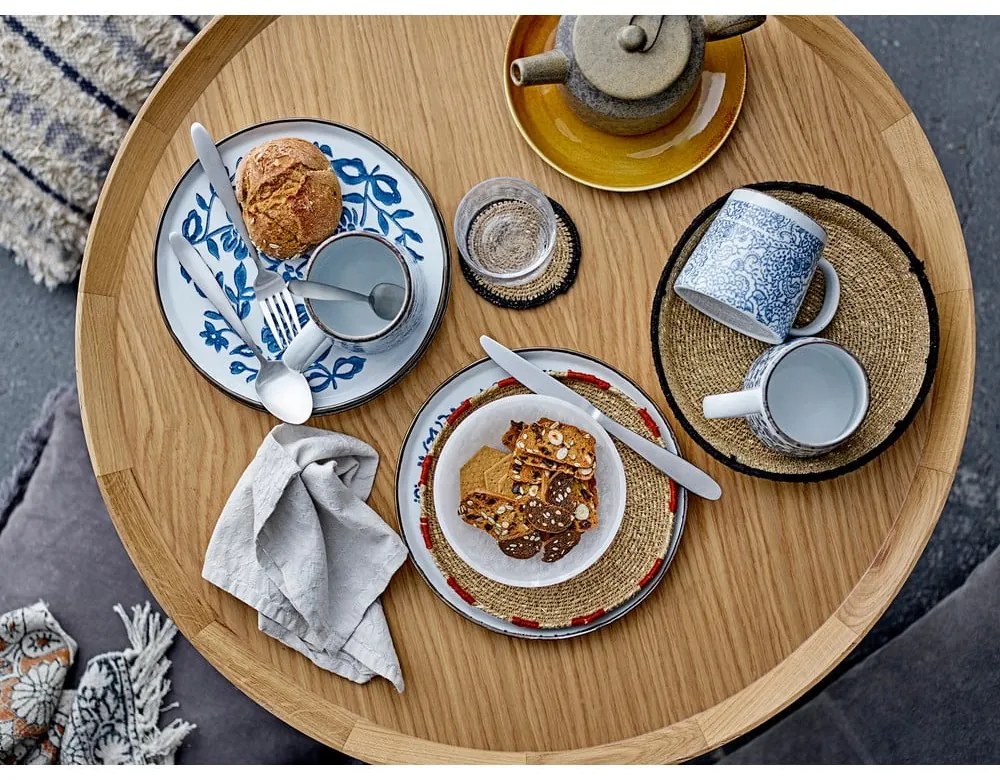 Căni albe/albastre 3 buc. din gresie ceramică Molly – Bloomingville