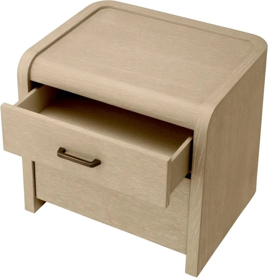 Noptiera design LUX, Furnir de stejar albit, Joane