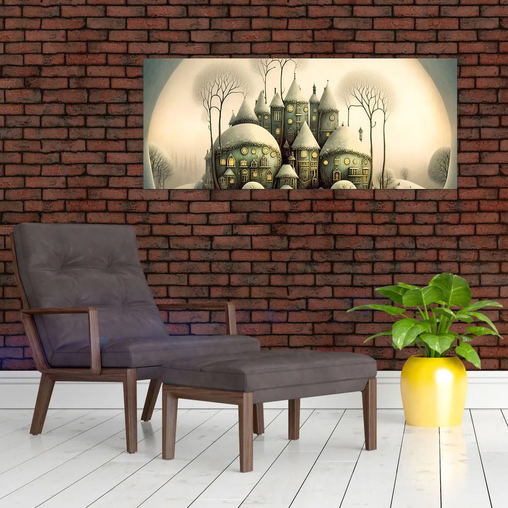 Tablou - Căsuțe de basm (120x50 cm)