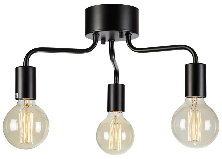 Plafonieră neagră cu abajur din metal 38x38 cm Avery – Markslöjd