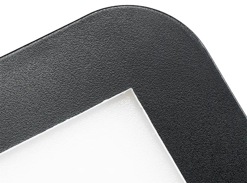 Plafoniera neagra 30 cm cu LED inclus cu dimmer cu 3 trepte IP44 - Steve
