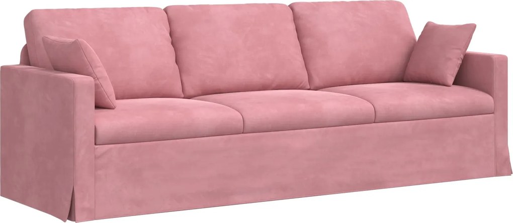 vidaXL Canapea Roz 228 x 78 x 80 cm Catifea