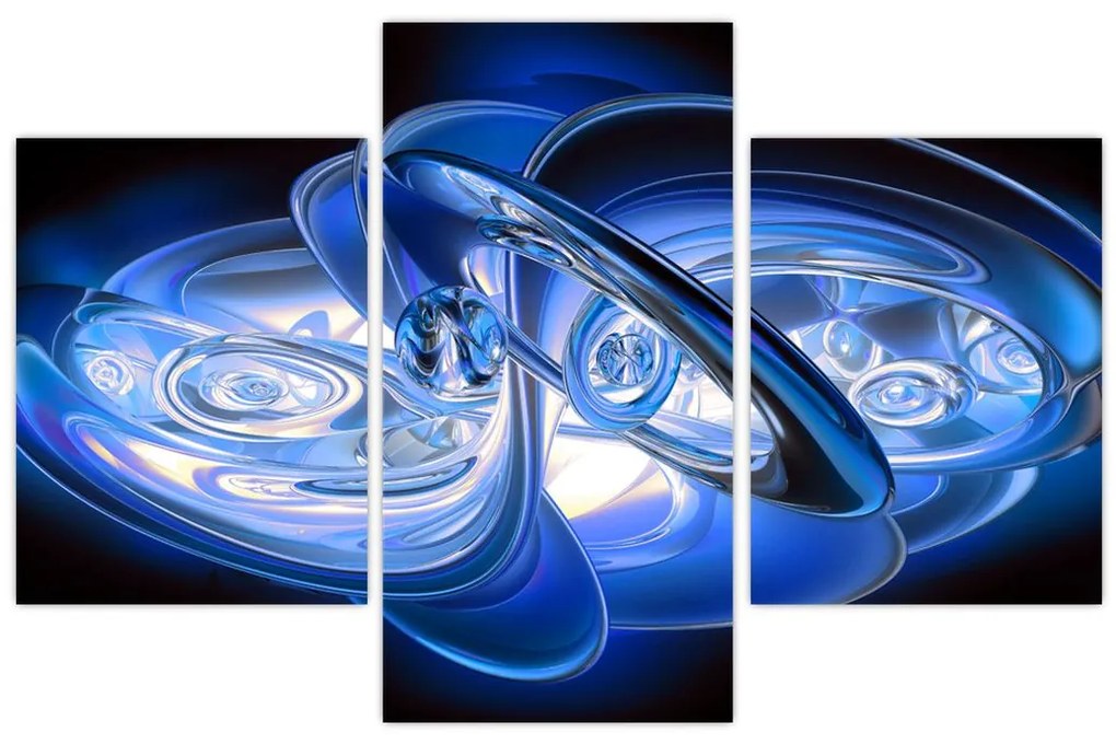 Tabloul abstract albastru (90x60 cm)