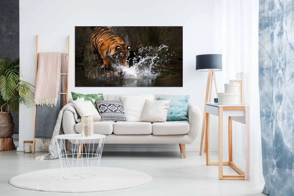 Tablou canvas tigru colorat - 90x60cm