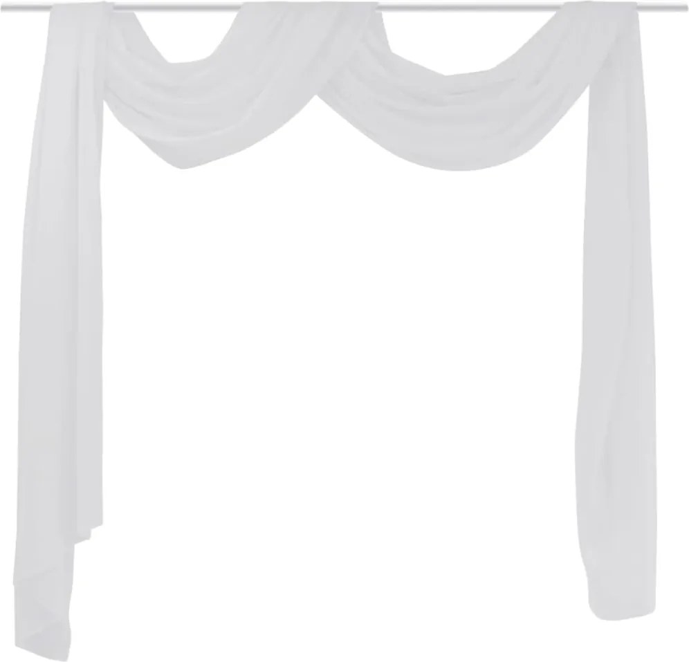 vidaXL Draperie transparentă din voal 140 x 600 cm, alb