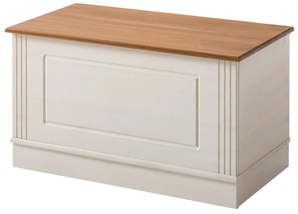 Cufăr alb din lemn de pin 80x45 cm Anita – Støraa