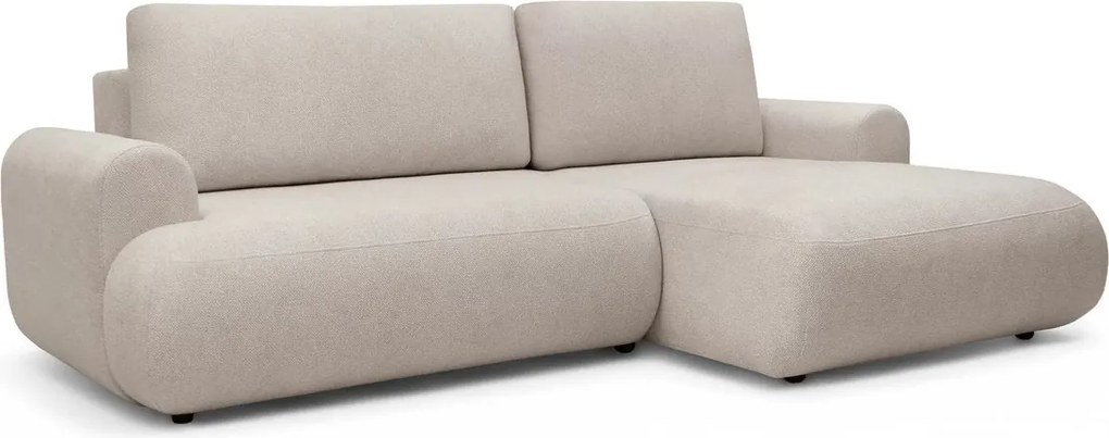 Colțar extensibil Lotulis Mini pe dreapta - țesătură hidrofobă crem Blur 01
