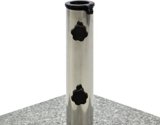 Suport umbrelă de grădină - granit / oțel inoxidabil, 50 kg