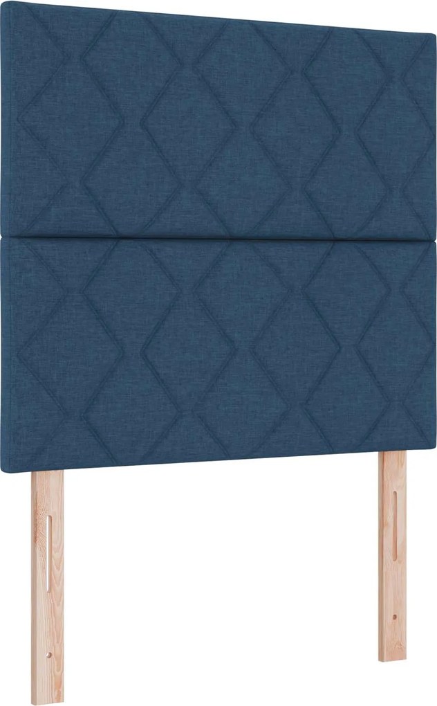 vidaXL Tăblie LED albastru 100 cm țesătură