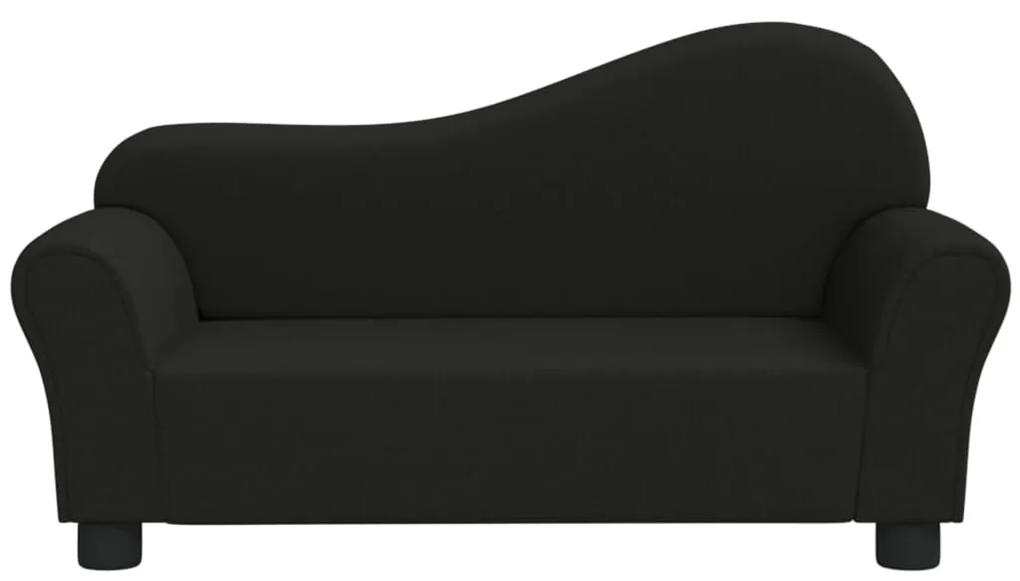Canapea pentru copii, negru, material textil Negru