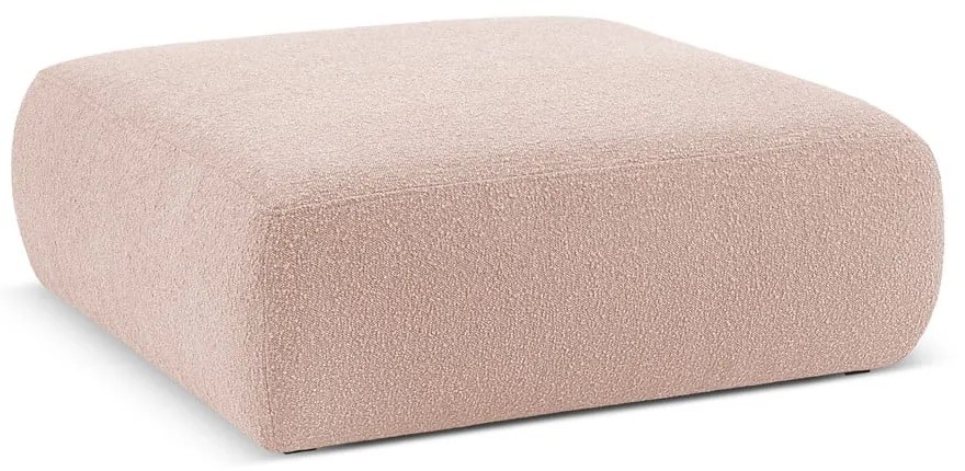 Taburet roz cu tapițerie din stofă bouclé Molino – Micadoni Home