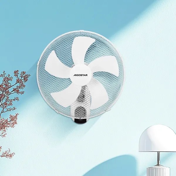 Aigostar -  Ventilator de perete 45W/230V alb + Telecomandă