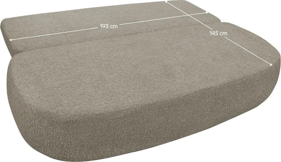Canapea extensibilă, gri-bej Taupe, ARAGON