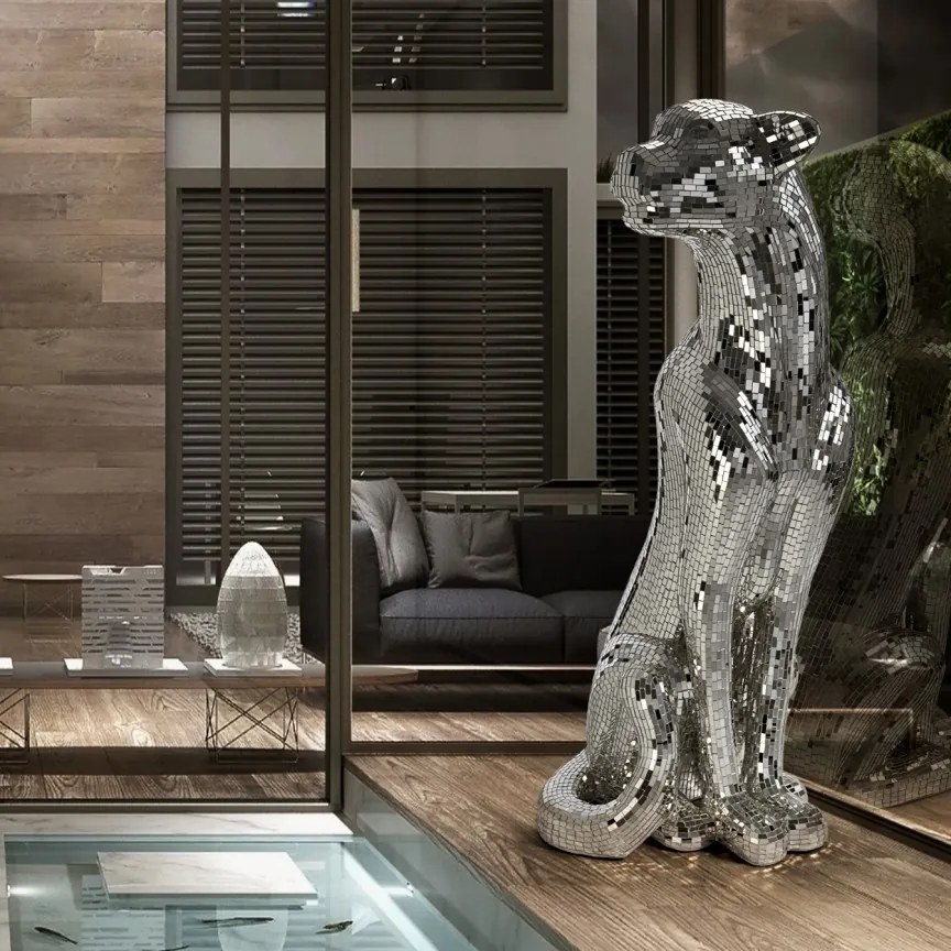 Figurina decorativa design lux Leopard Baguira RIGHT SV-523306