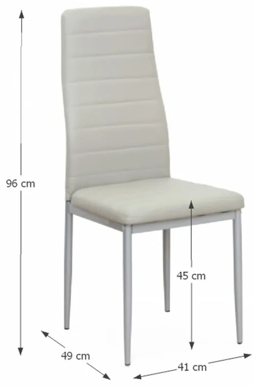 Scaun de sufragerie Collort nova (gri deschis piele ecologică). 772778