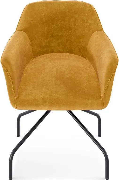Scaun lemn masiv SCARLET cu bază pivotantă, 62 × 83 × 61 cm