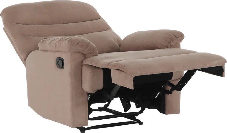 Fotoliu de masaj, reglabil, material textil grej TAUPE, LAMBERT