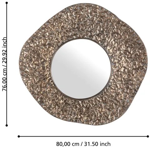 Eglo 425073 - Oglindă de perete TOAMASINA 76x80 cm bronz