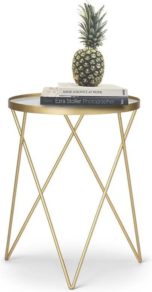 Masuta de cafea EMILY Ø 35,5 cm, auriu