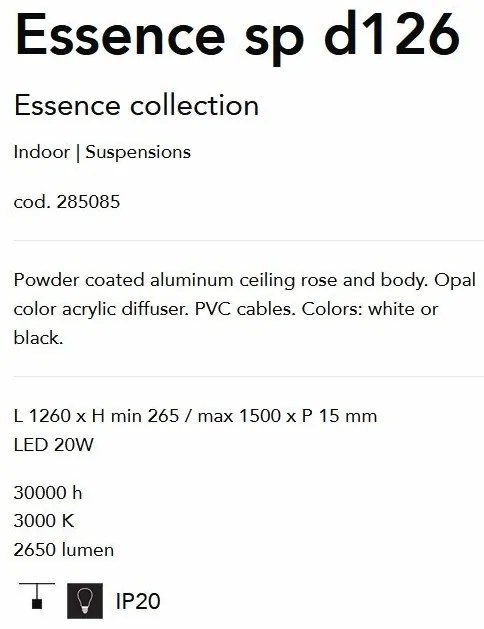 Lustra LED moderna design liniar ESSENCE SP 20W BIANCO