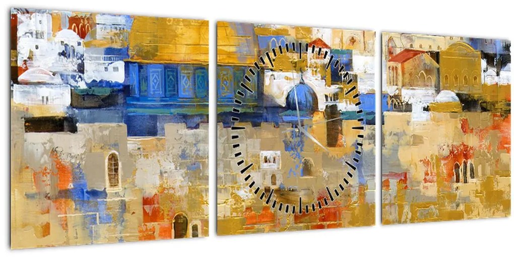 Tablou - Zidul plângerii, Ierusalim, Israel (cu ceas) (90x30 cm)