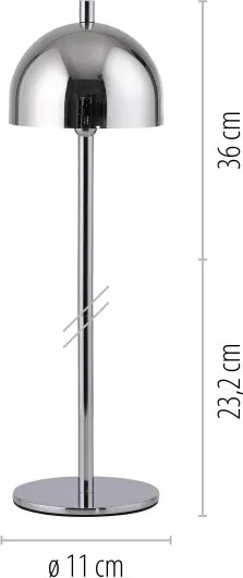 Schöner Wohnen 19244-17 - Lampă de masă LED BELLIS, cu dimmer, LED 2,5W/5V, IP54, crom