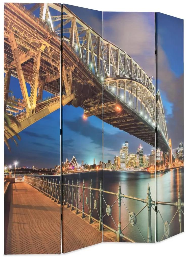 245866 vidaXL Paravan de cameră pliabil, 160 x 170 cm, Sydney Harbour Bridge