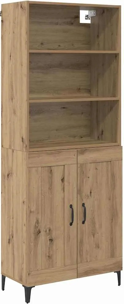 vidaXL Bufet 2 pcs stejar artizanal Lemn compozit