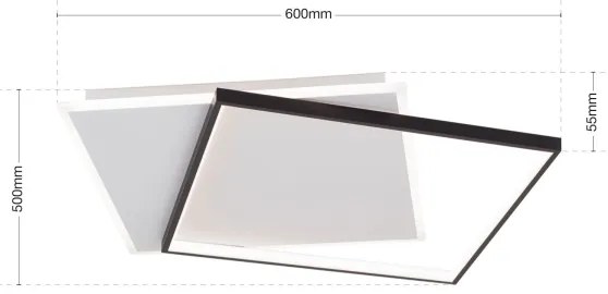 Orion DL 7-692 EMANUEL LED/50W/230V lampă plafon dimabilă alb/negru