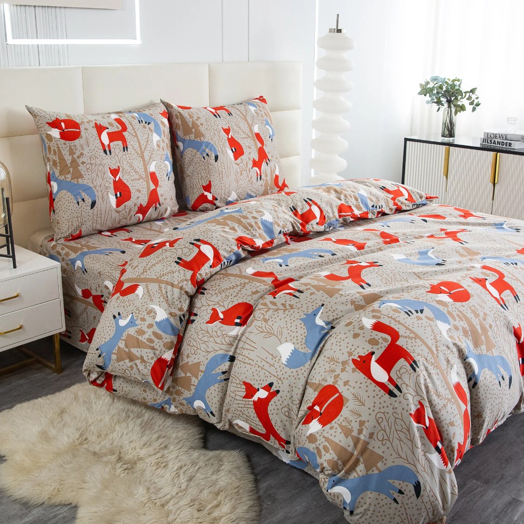 Lenjerie de pat din microfibra RED FOX maro Dimensiune lenjerie de pat: 70 x 90 cm | 140 x 200 cm