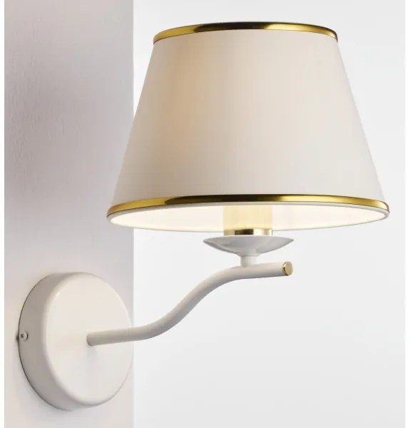 Jupiter 2086 - Aplica de perete SAMBA 1xE27/15W/230V alb/auriu