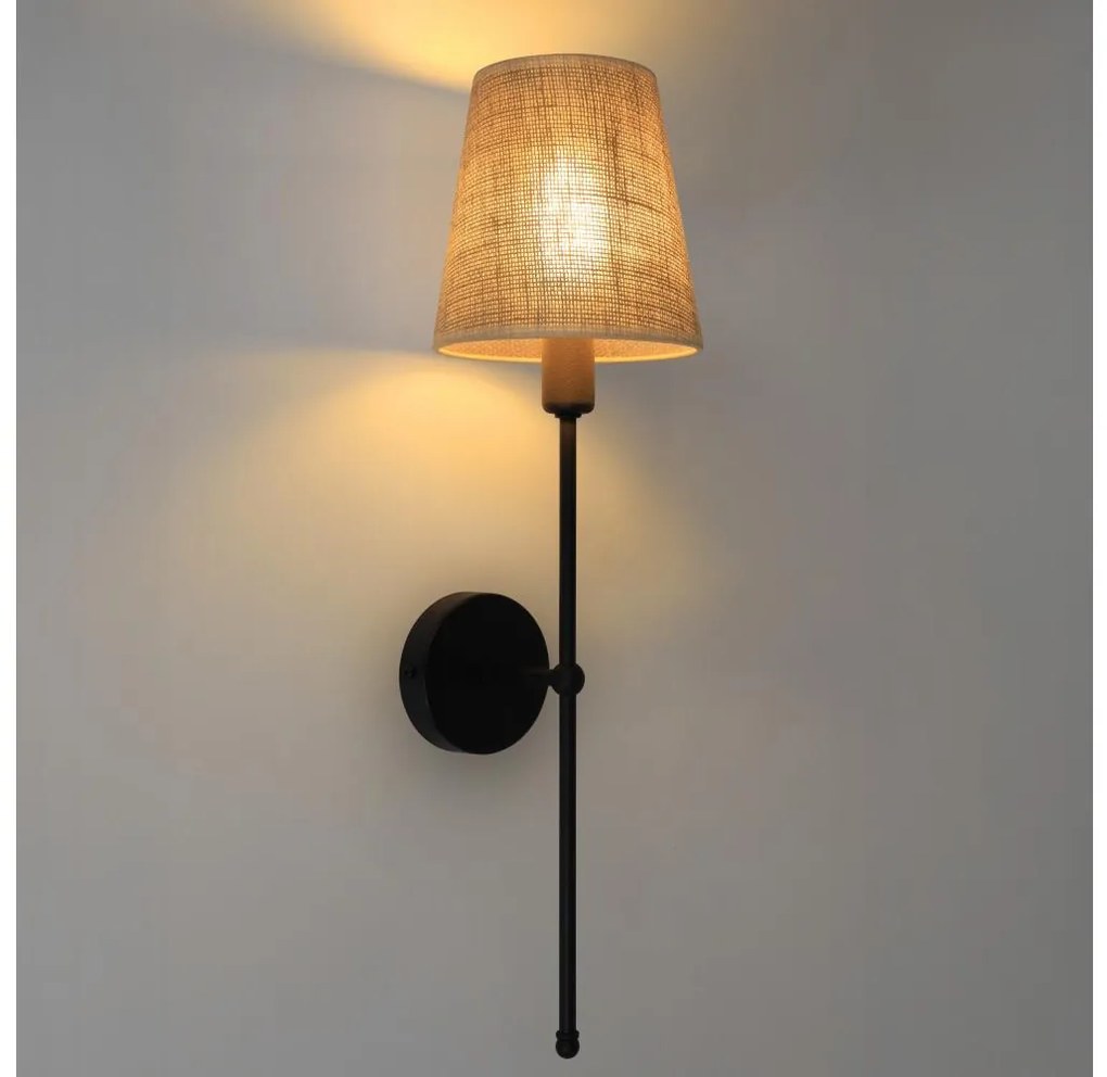 Lampă de perete MADELA 1xE14/40W/230V iută/neagră