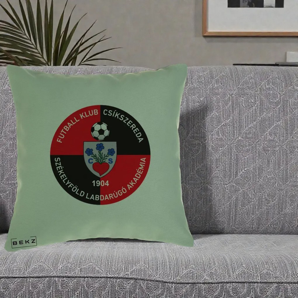 Perna Personalizata FK Csikszereda 1904 Fotbal, 40x40 cm, Verde, Husa Detasabila, Perna Inclusa, BEKZ®