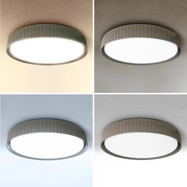 Brilagi - Plafonieră LED dimabilă LUCIA, 60 W, 230 V, Ø 59 cm, taupe, telecomandă inclusă