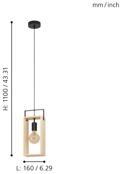 Eglo 43413 - Lustră pe cablu FAMBOROUGH 1xE27/40W/230V