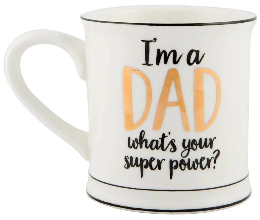 Cană din porțelan Sass & Belle Super Dad, 400 ml