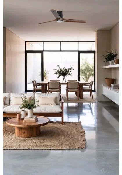 FARO 33839-1TW-LED Ventilator HEYWOOD TUB L 10W/230V pin/negru pr.132 cm+DO