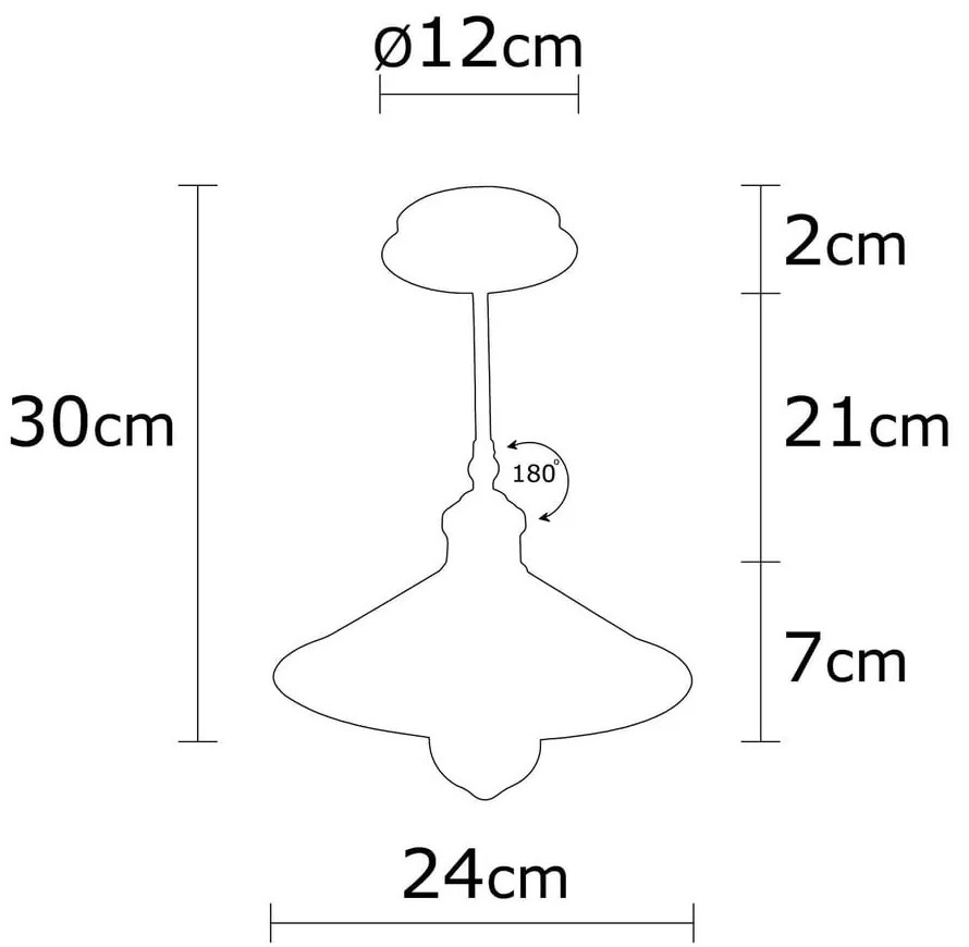 Lustră neagră cu abajur din metal ø 24 cm Berceste – Opviq lights