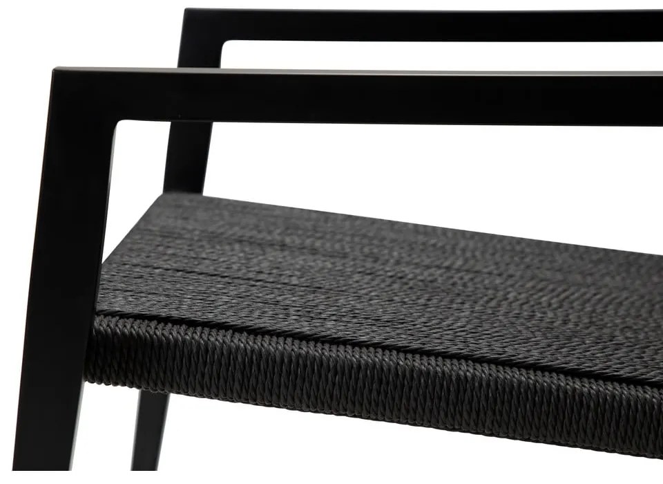 Fotoliu negru din împletitură de trestie Loop – DAN-FORM Denmark