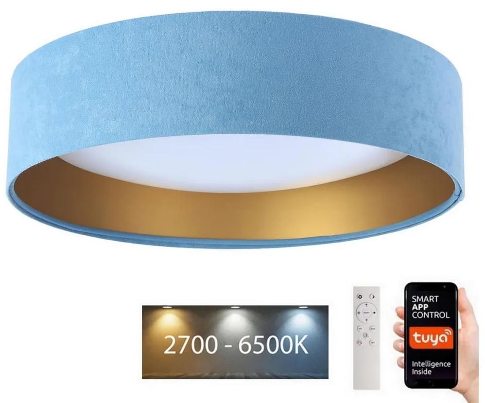 Plafonieră LED dimabilă SMART GALAXY LED/36W/230V Wi-Fi Tuya albastră/aurie + telecomandă